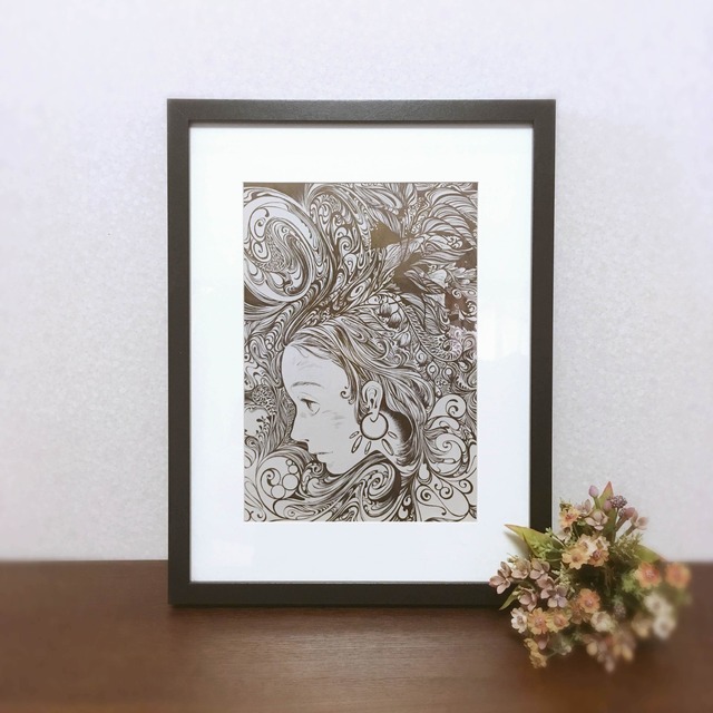 ペン画イラスト 気づき Manakamakana