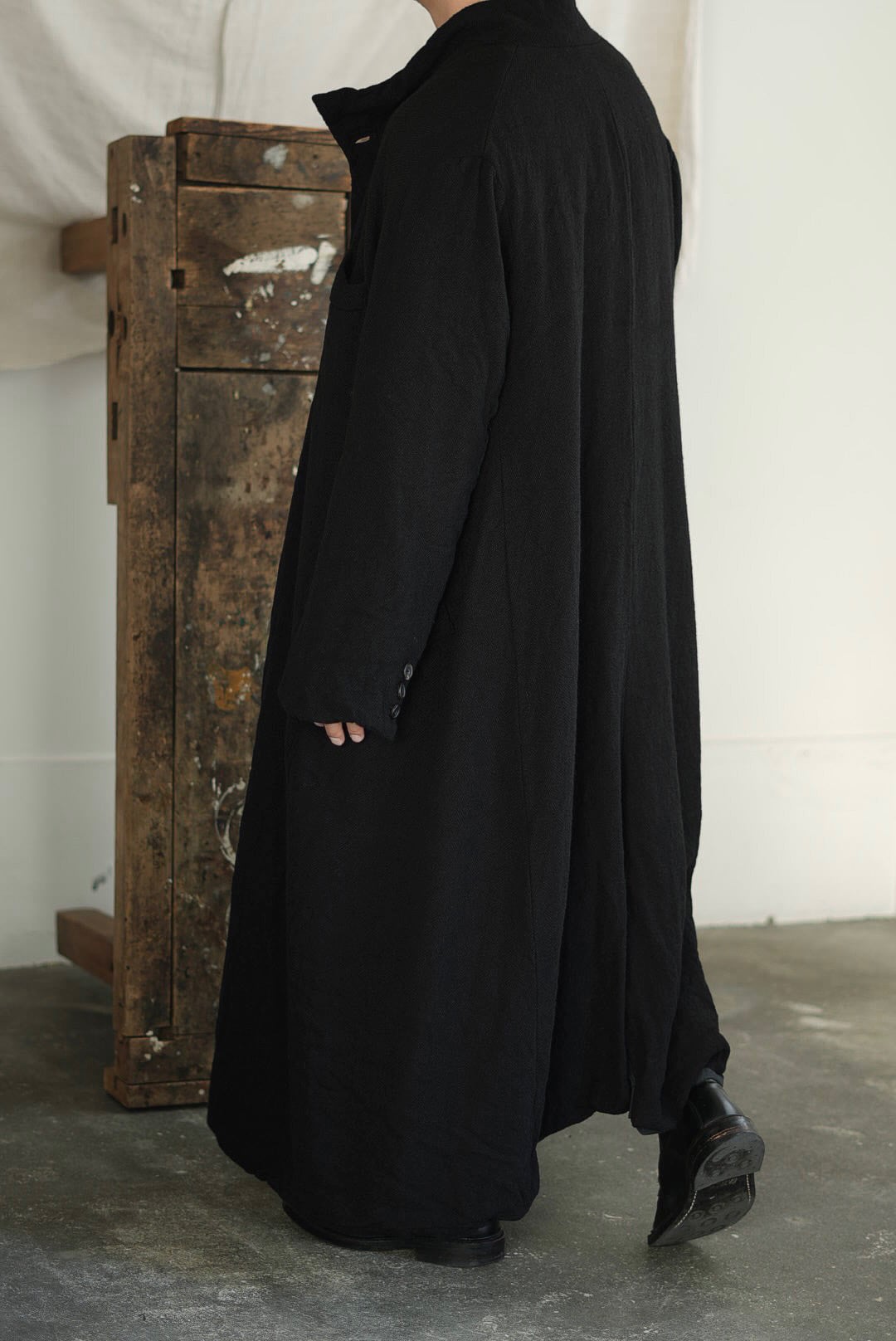 RICORRROBE - COAT FOREST (HERRINGBONE TWEED) | Brownie