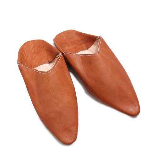 BrownLeatherBabouche