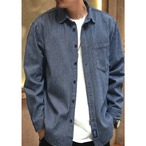 Stripe Pattern Long Sleeve Button Down Shirt ◇H0274