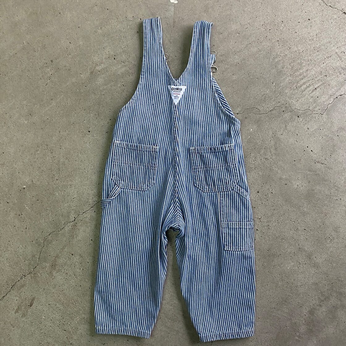kids】オシュコシュ ヒッコリーストライプ オーバーオール キッズ2歳 