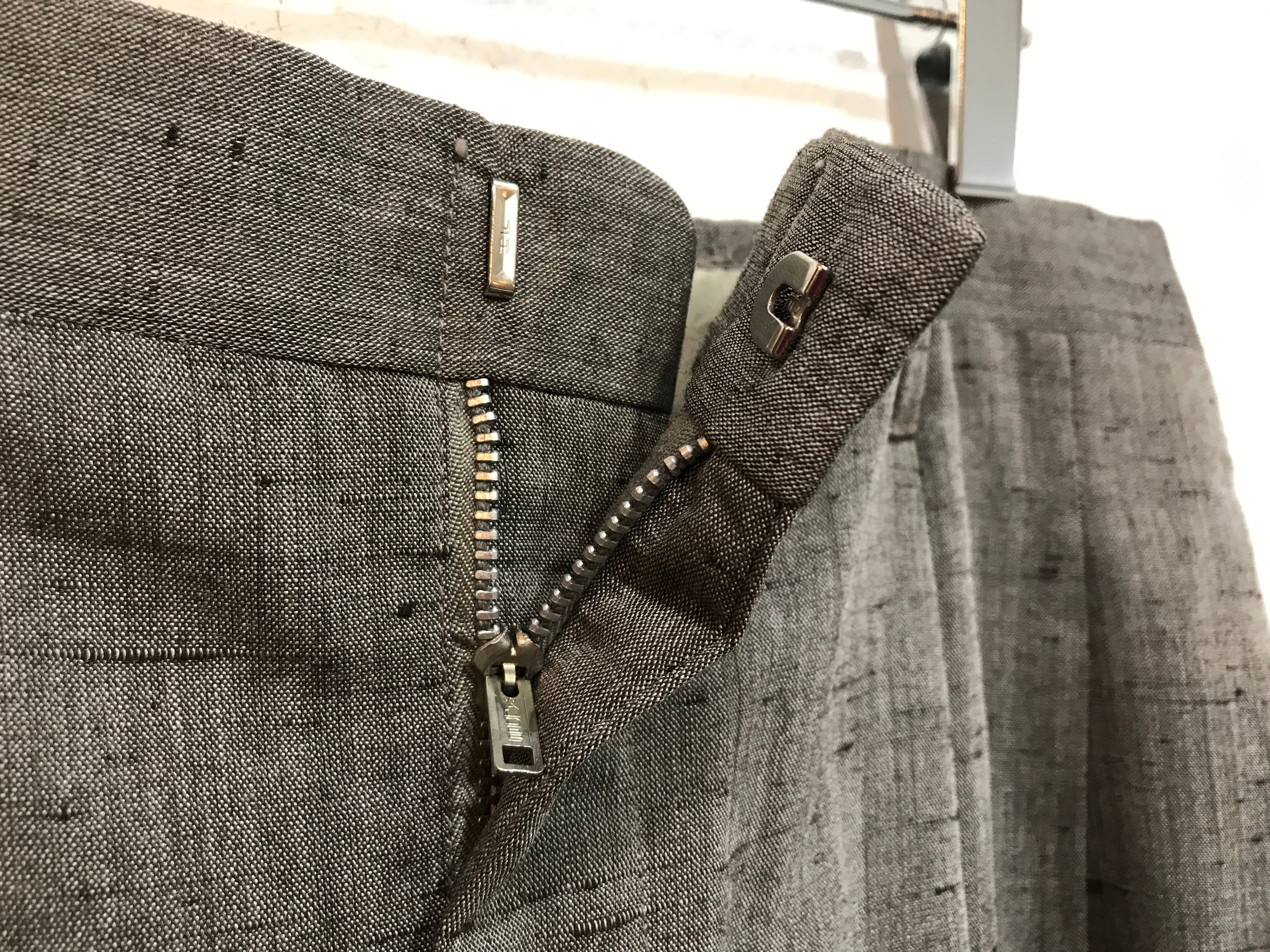 USED】50s Vintage タック コットンネップ スラックス ダブル グレー