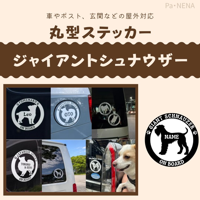 名入りシルエットステッカー【ジャイアントシュナウザー】