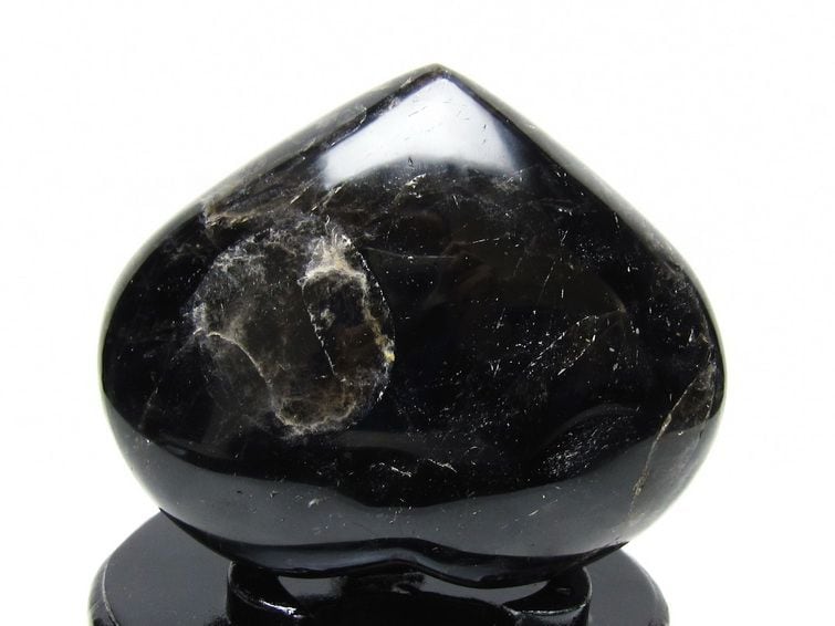 黒水晶 置物 モリオン ハート 台座付属 一点物 155-1106 | 天然石