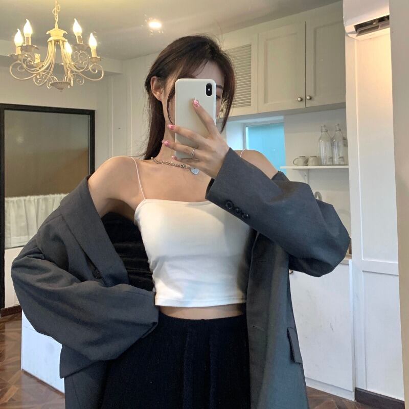 スプリングサマーショートホワイトバックトップス 春物 夏物 ヨーロピアン ブラックストロベリース66092199048