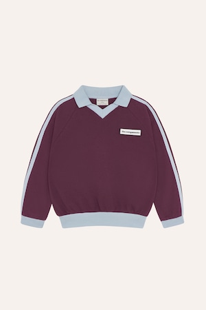 【26AW】The Campamento(カンパメント)The Campamento Burgundy Polo(3y/4y/5-6y/7-8y/9-10y/11-12y)長袖Tシャツ ポロシャツ