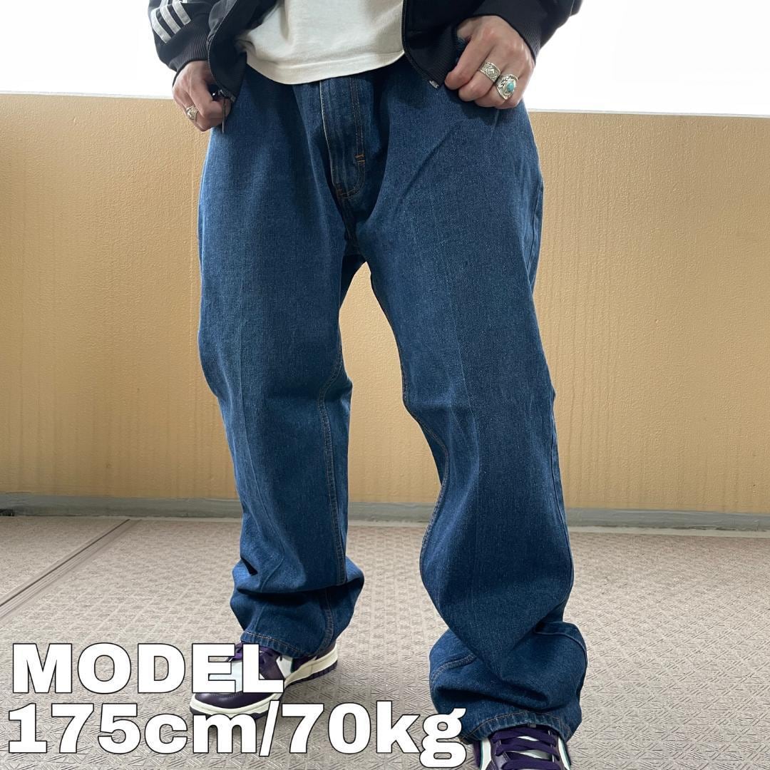 渡り幅40cmRocaWear デニムパンツ 44inch バギーパンツ - デニム