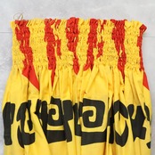 フラダンス 衣装 パウスカート イエロー系 ティアレ柄 カヒコ柄 シングル 華やか 鮮やか 明るい かわいい 黄 赤 黒 ダンス衣装 ハワイアンダンス レディース ハワイアン アロハ ハワイアンプリント フラ ダンス レッスン 練習 レッド系 ブラック系