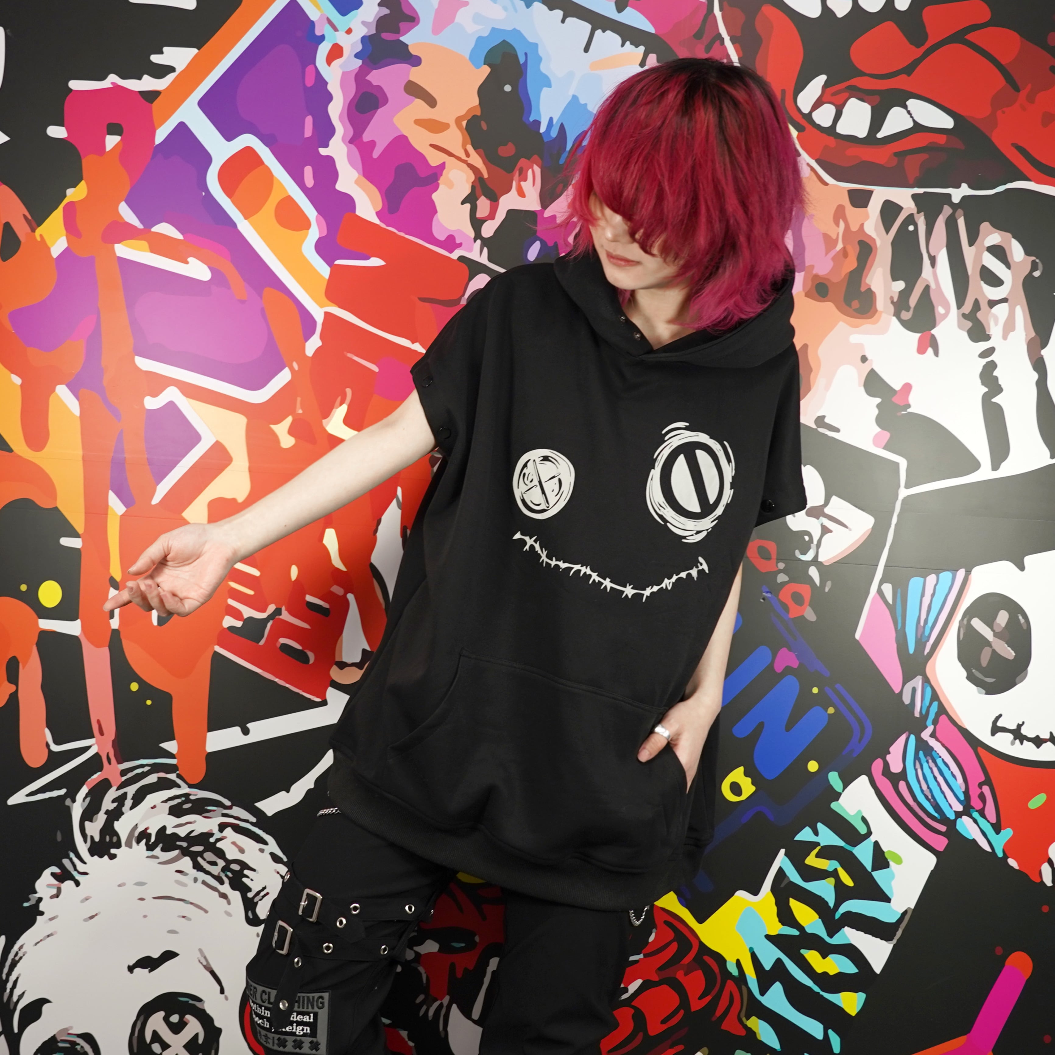 マルチスナップスリーブフーディトップス【FACE】 | NIER CLOTHING