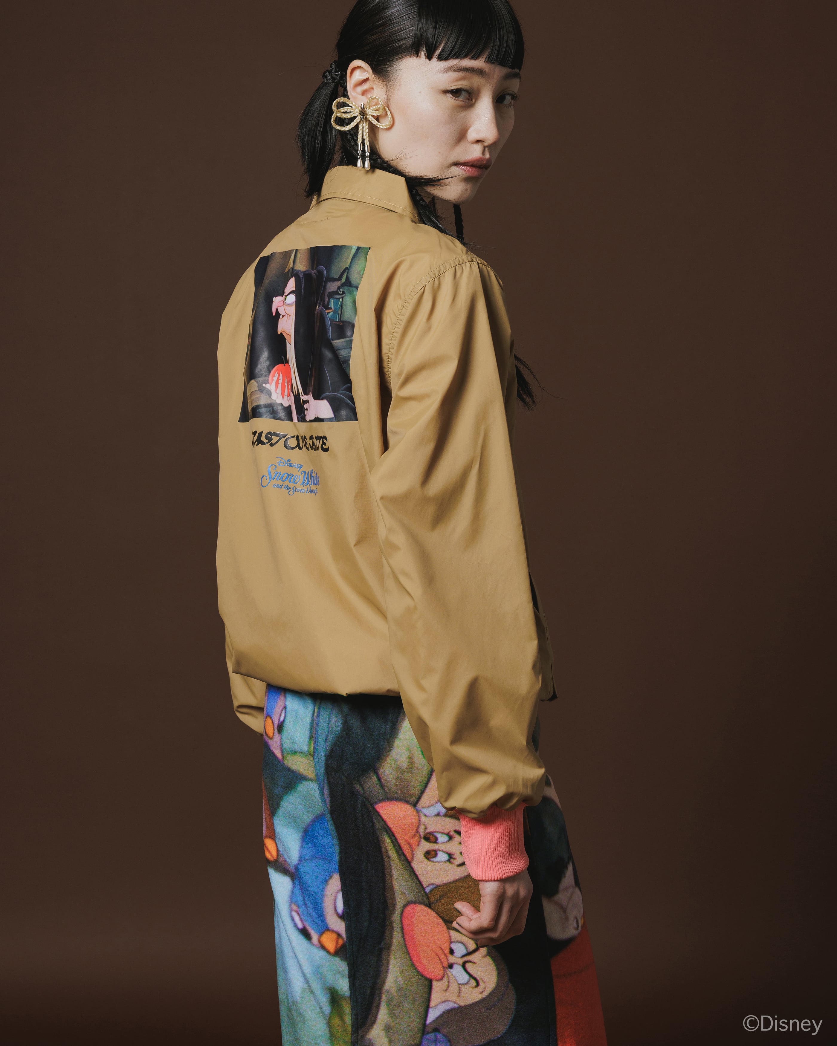 【NON TOKYO ノントーキョー】 / PRINT COACH JACKET(OLD HAG) プリントコーチジャケット(老婆) / MUSTARD