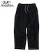 gym master ジムマスター 10oz ストレッチデニム&ツイル ツータックテーパードパンツ メンズ イージーパンツ ゆったり ウエストゴム&紐 G833722 ブラック