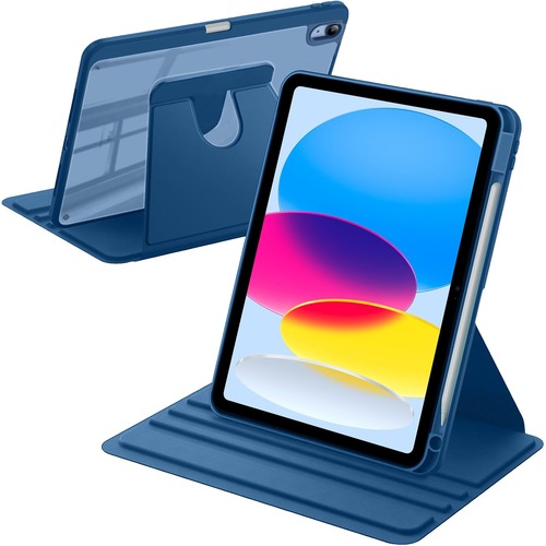 A-BEAUTY iPad (A16) 第11/10世代 (2025/2022) 用 回転ケースカバー, (ネイビー)