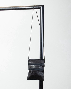 leather multi zip mini shoulder bag