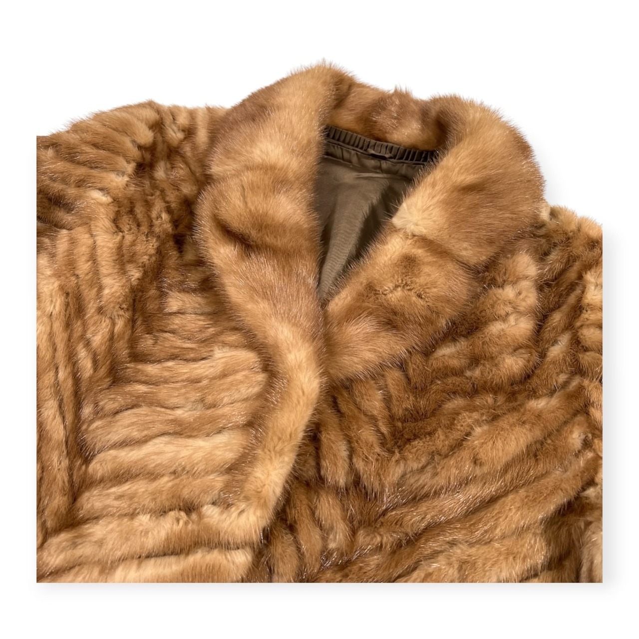 STAR 本毛皮 リアルファー コート ジャケット サイズ 13 /ブラウン系/レディース/毛皮/ファー