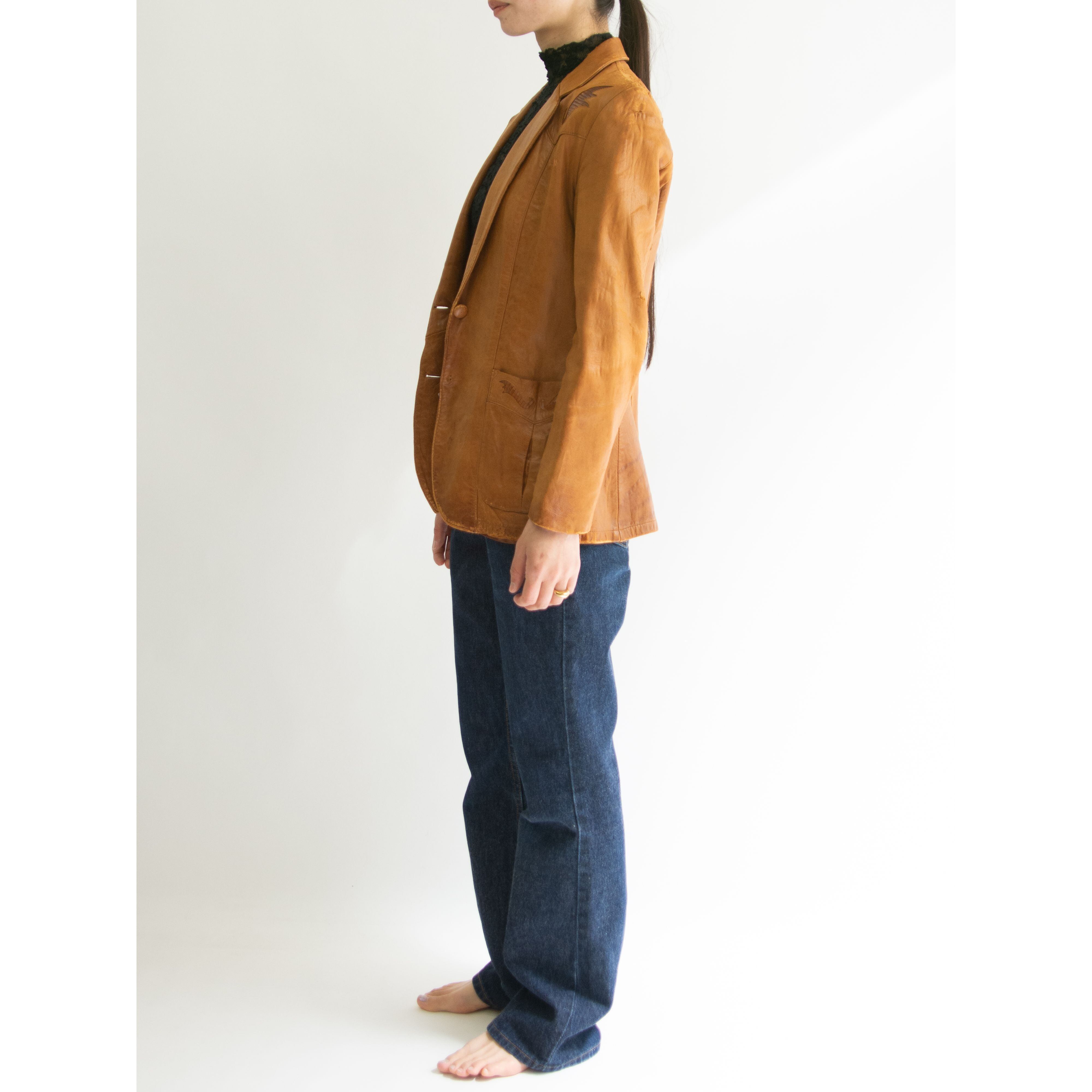 Remy Leather Fashions】Made in U.S.A. Leather Western Jacket