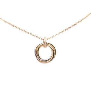 カルティエ トリニティ 5Pダイヤ ペンダント ネックレス K18YG イエローゴールド K18PG ピンクゴールド K18WG ホワイトゴールド 750 レディース CARTIER 【中古】