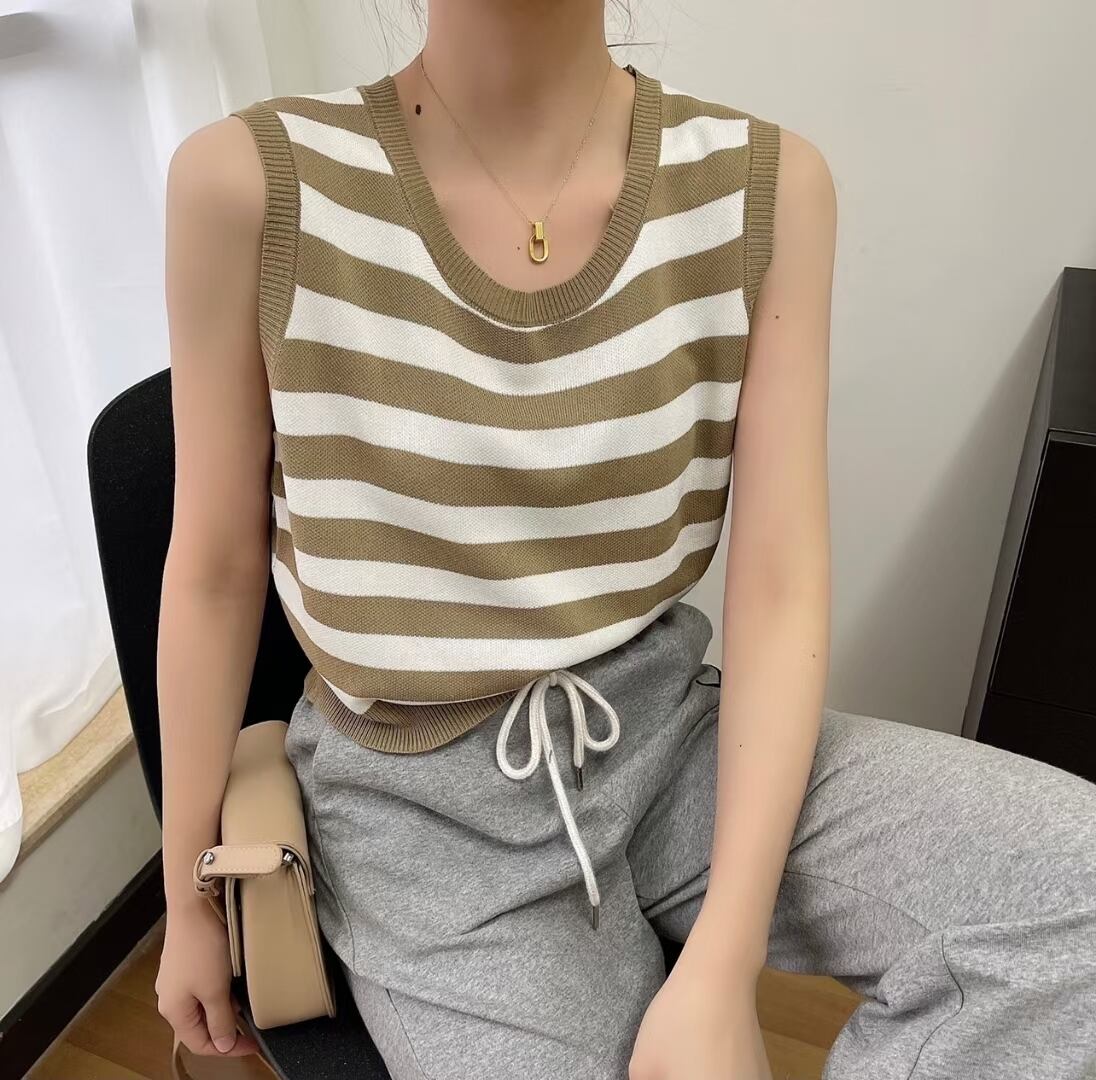 ボーダーニットタンクトップ　AJ1050-3029