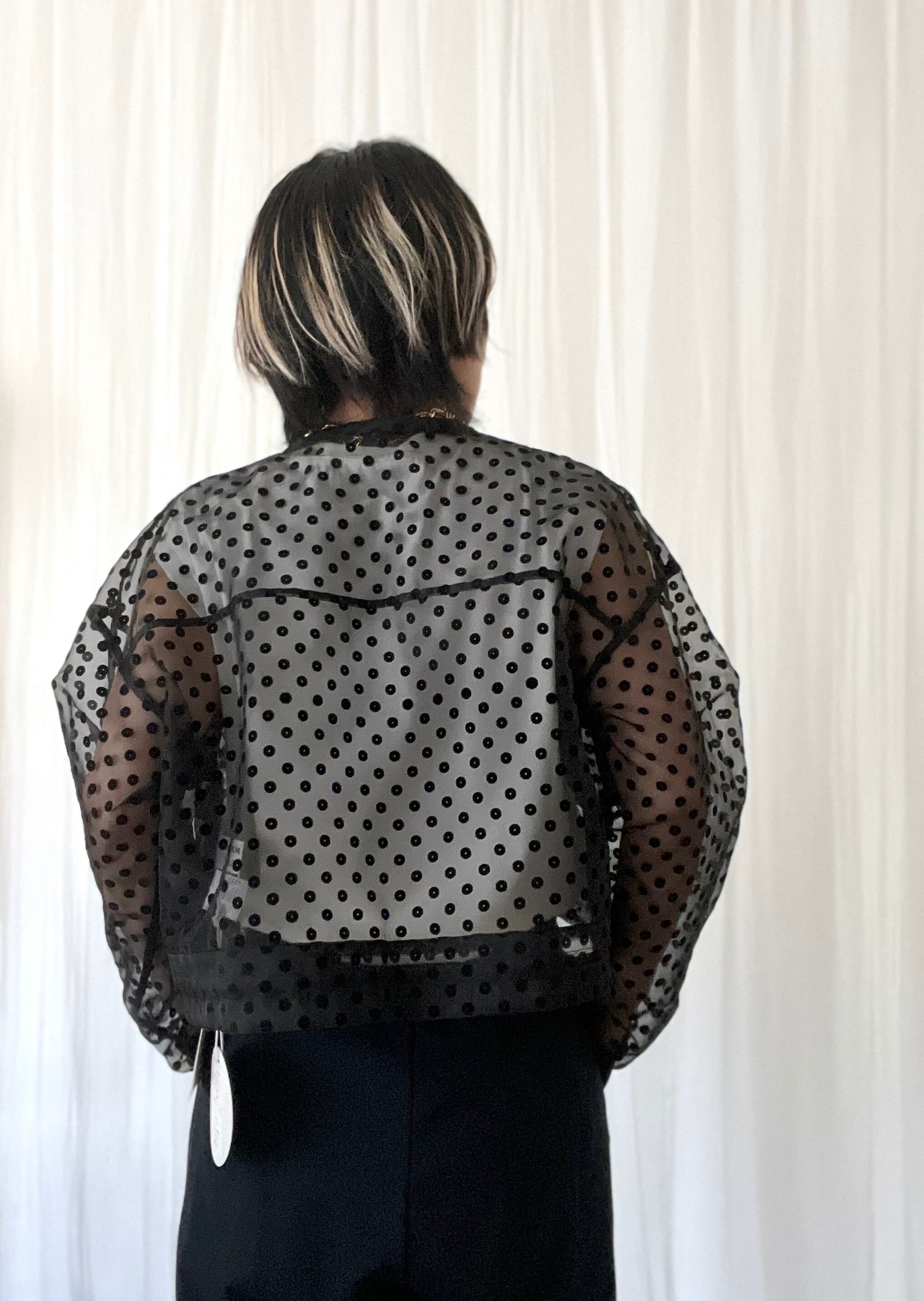 【2026新作】シアーブルゾン　フロッキードット