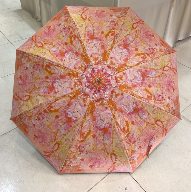 《長傘》【歓び舞いあふれる天使と未来の子たち -Flower Shower -】Soul Design ART®︎オリジナル傘（遮光/UV/遮熱）