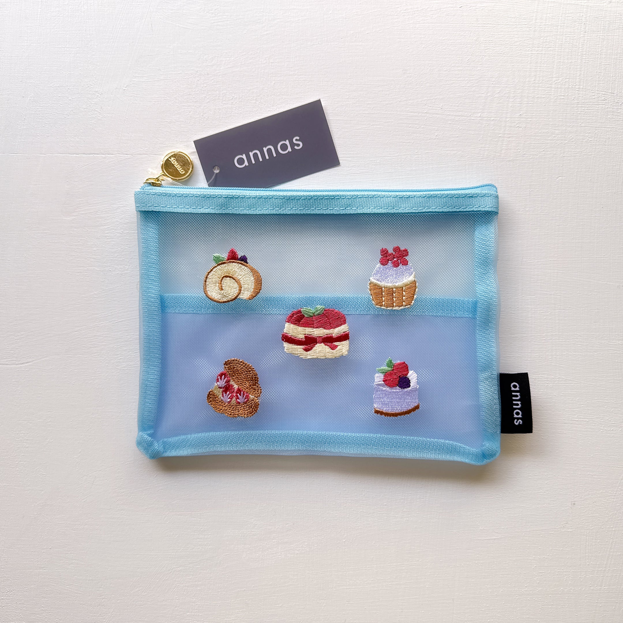 annas刺繍文具】刺繍メッシュポーチ｜スイーツ | Net store アンナとラパン