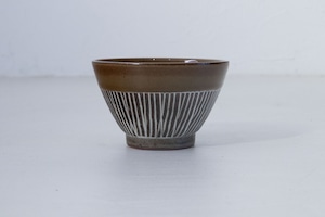 Rikizo お茶碗-塗分栗毛ライン-/クラフトライスボウル/和食器/飯碗/陶器/ギフト