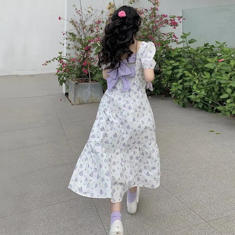 フローラルドレス サマーロングスカート 大人ガーリー スウィート キュート カジュアル 夏物 花柄 スーパーモール60033555152