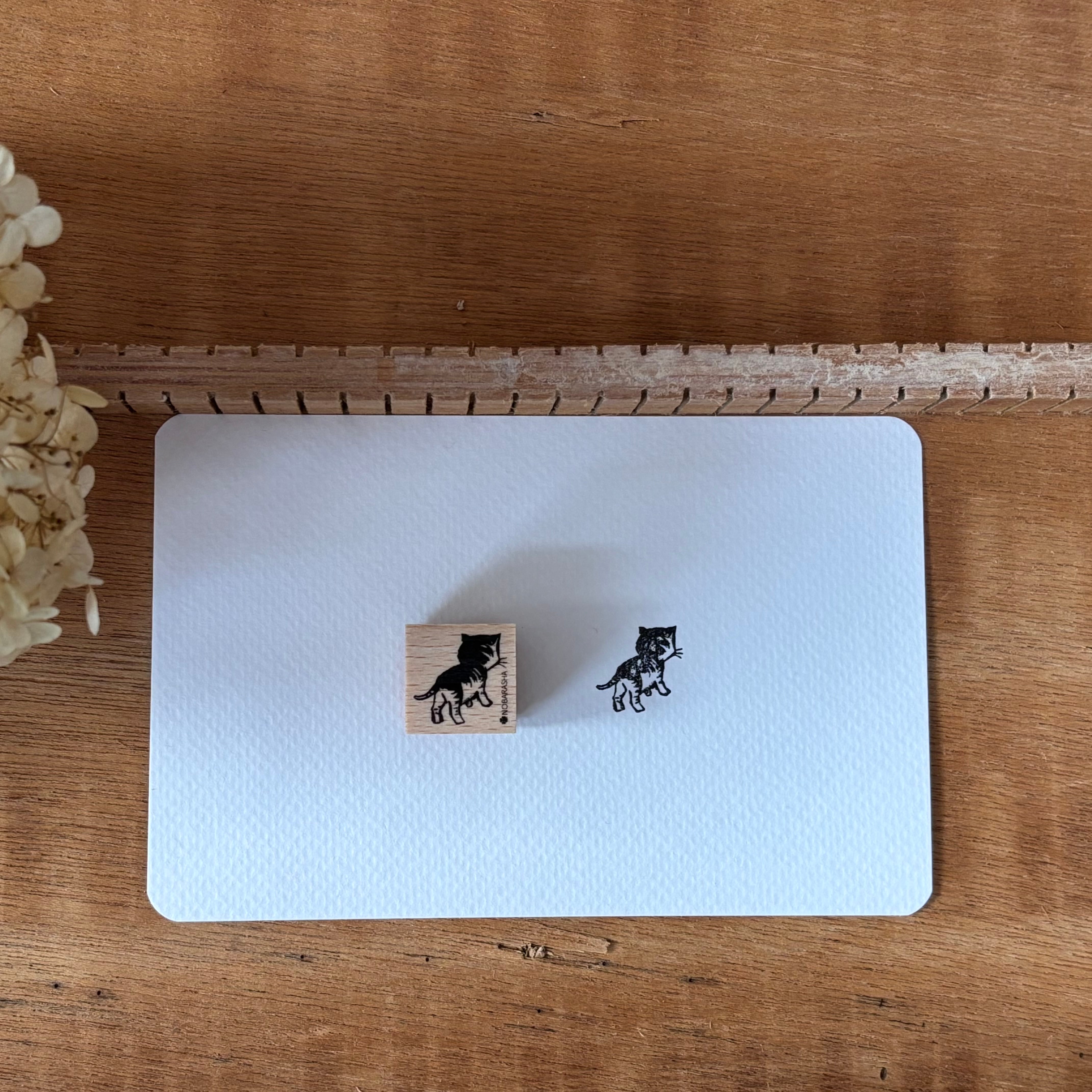 野ばら社の図案はんこ・CAT2/後ろ姿|STP-1023