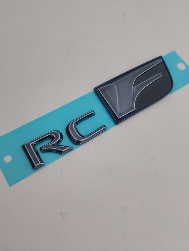 レクサスRCF前期プラチナブラック加工エンブレム3点セット 新品 純正品 