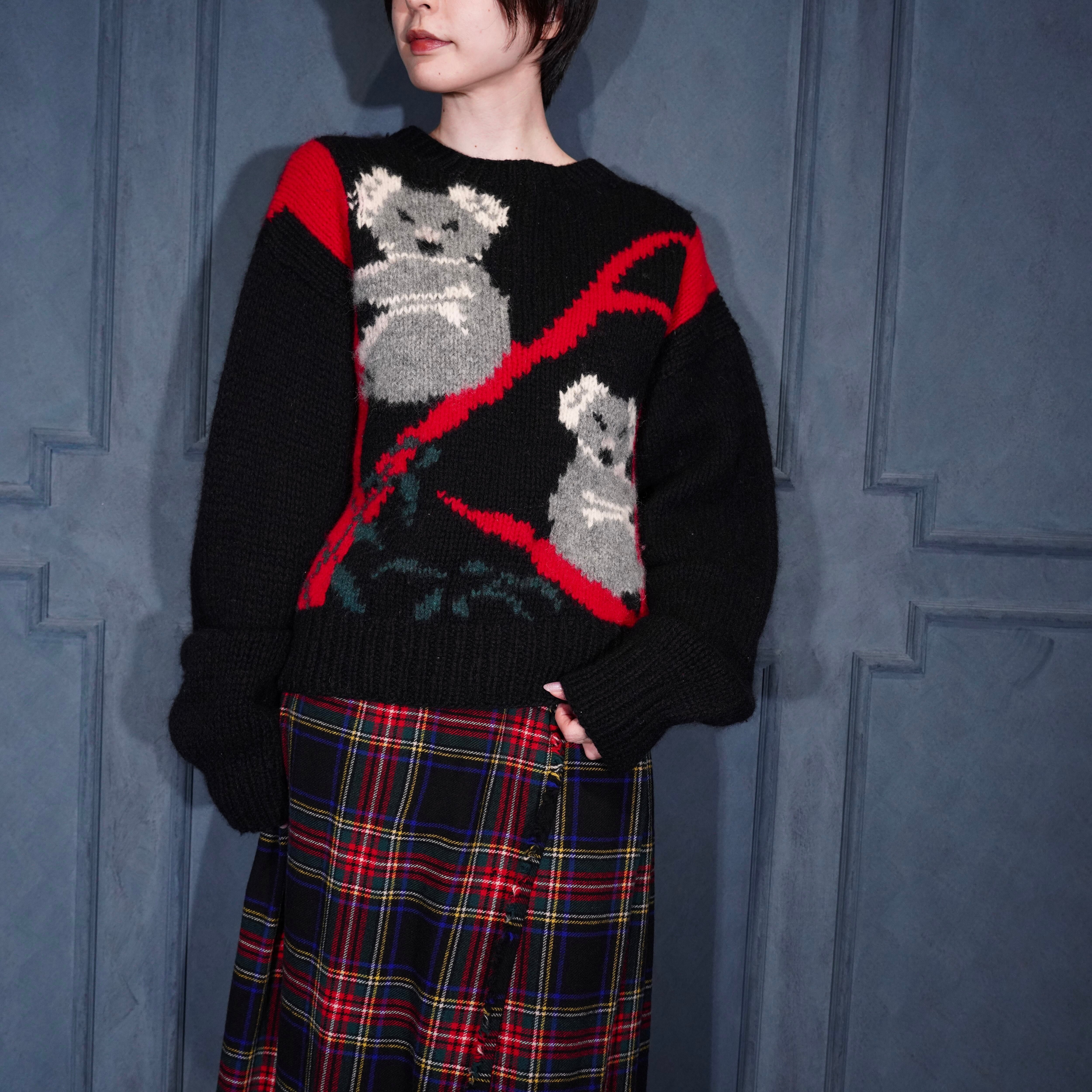 USA VINTAGE THE Woolrich WOMAN KOALA DESIGN WOOL KNIT/アメリカ古着