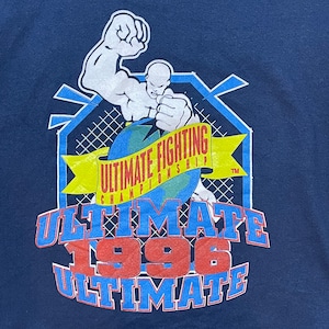 【murina】90s USA製 UFC プリント スウェット トレーナー 総合格闘技 アルティメット アメリカ古着