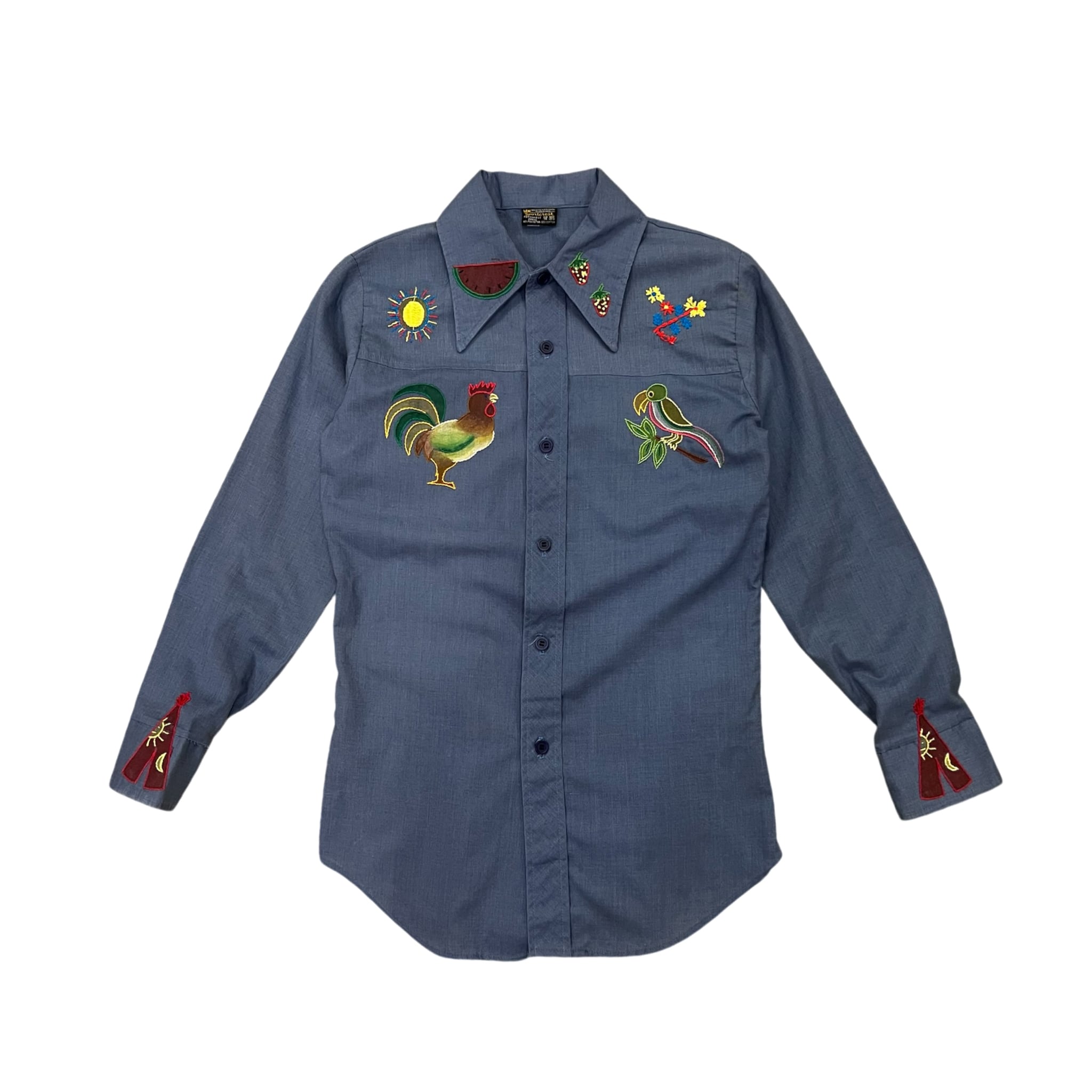 70's Sportcrest Embroidery Chambray Shirt