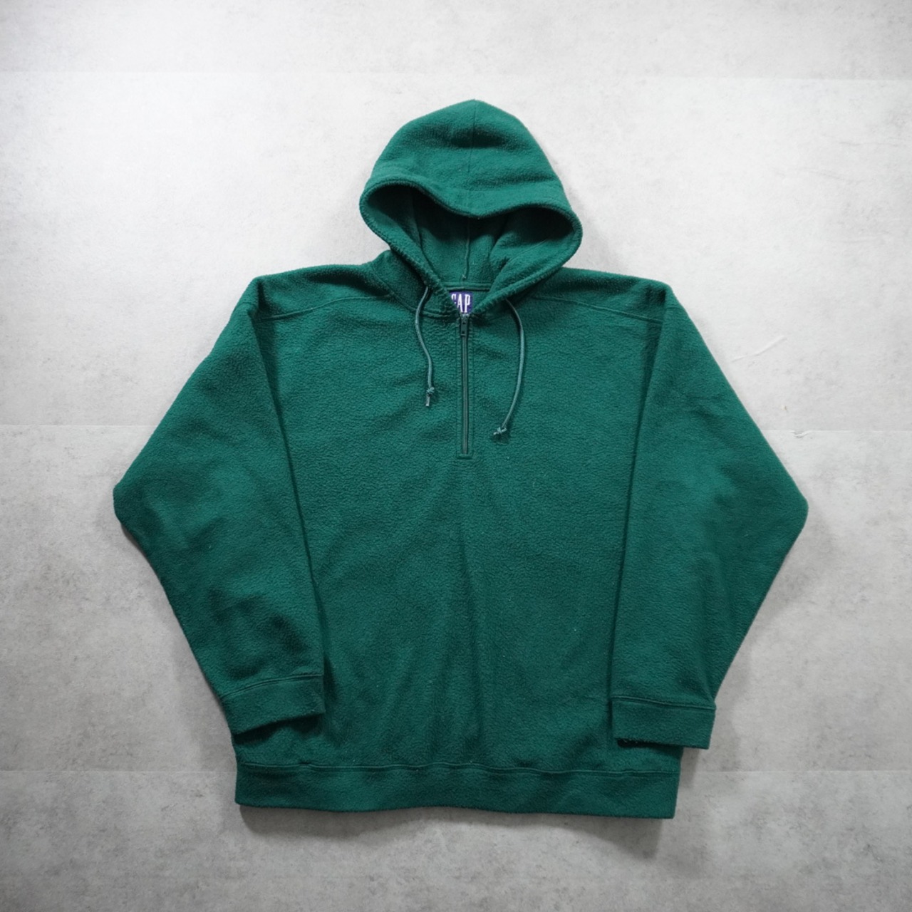 90s OLD GAP fleece half zip hoodie XL 古着 - 7