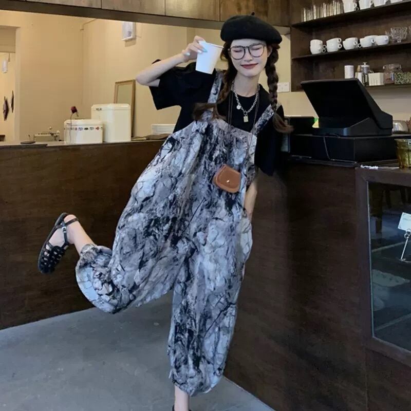 タイダイ柄で個性を開拓 ♪ オーバーオール Tシャツ 2点セット