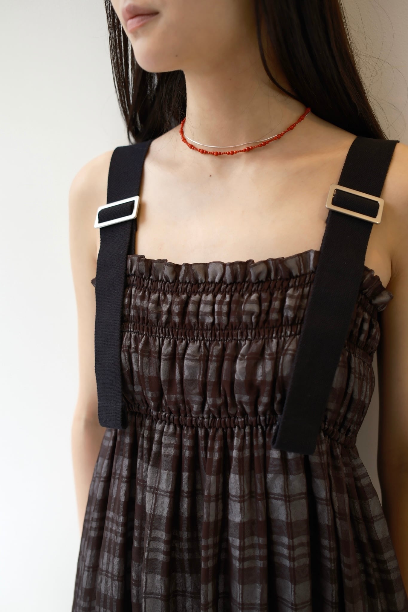 TODAYFUL Check Jacquard Dress チェックジャガードドレス Choco