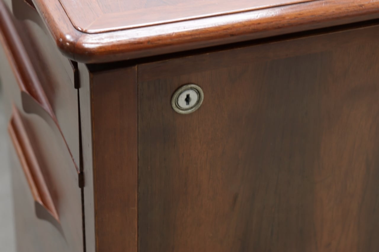 ヴィンテージ ローズウッド 両袖デスク 机 書斎 PC オフィス 北欧