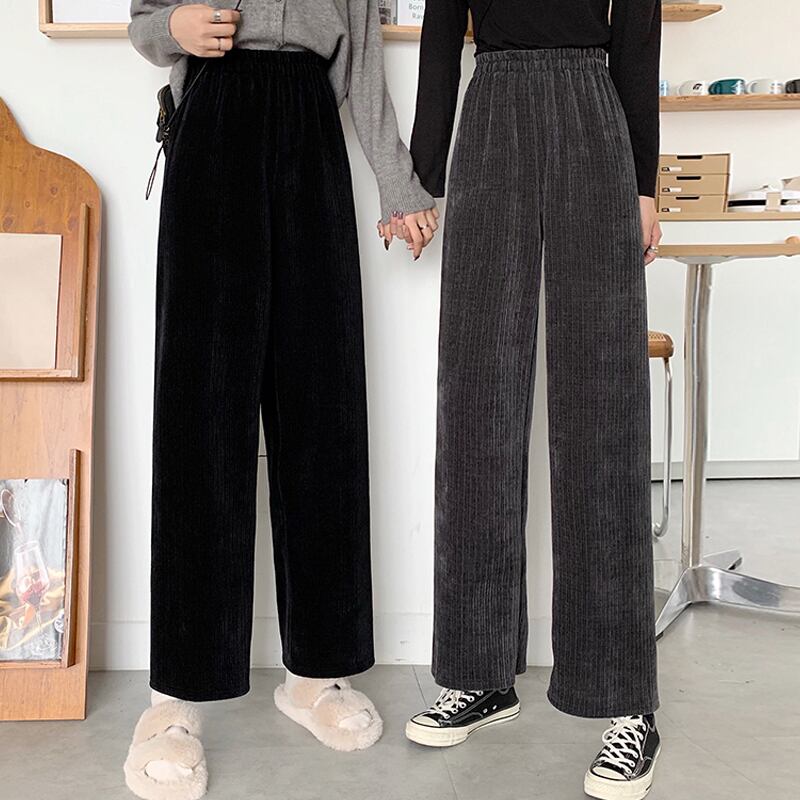 コーデュロイパンツ スプリングオータムハイウェストカジュアルルーズ 春物 秋物 スーパーモール97202682266