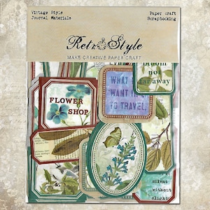 PA8 Panalisa 【plant - label B】和紙 ステッカー 50枚セット ペーパークラフト