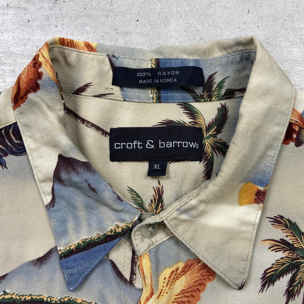 croft & barrow アロハシャツ 開襟シャツ オープンカラーシャツ