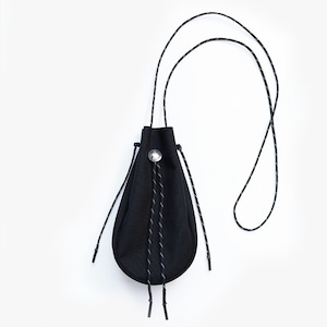 吉岡衣料店 drawstring bag (サコッシュ)【Sサイズ】concho 【BLACK】 (バッグ）