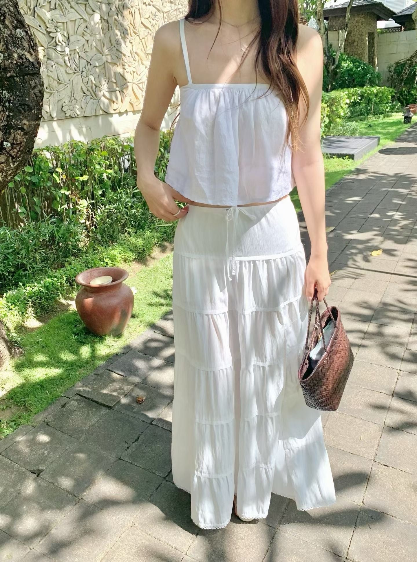(予約) vegetable / Win tiered skirt