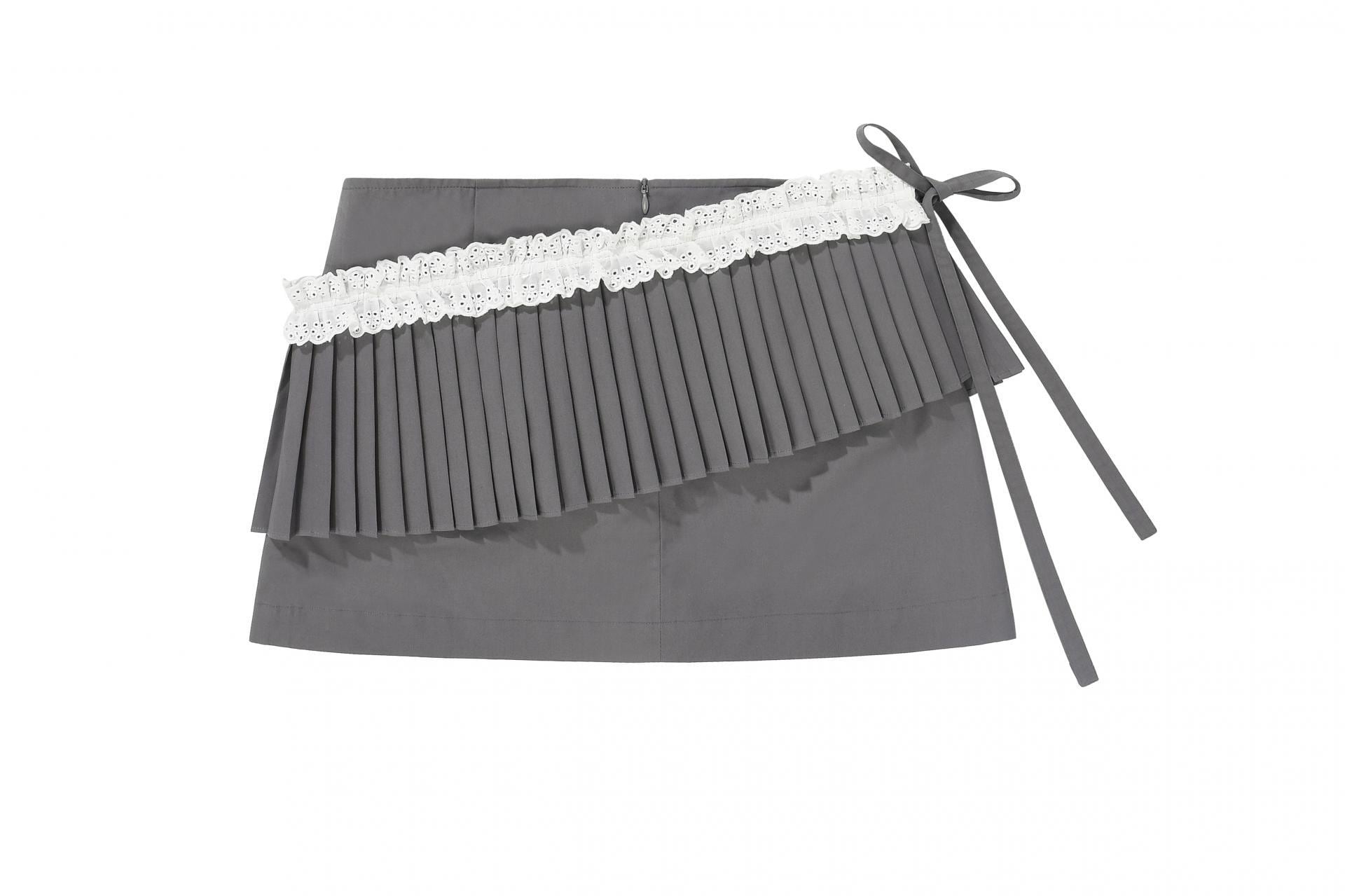 ☆IVE レイ 着用！！【OMOMO】Two way ribbon pleats skirt | もごつ