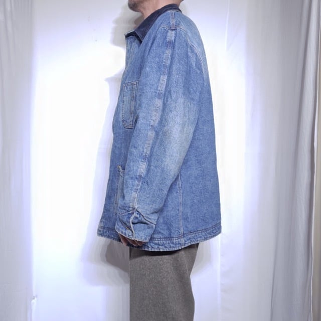 1990s Ralph Lauren Polo Country Blanket Lined Denim Chore Jacket