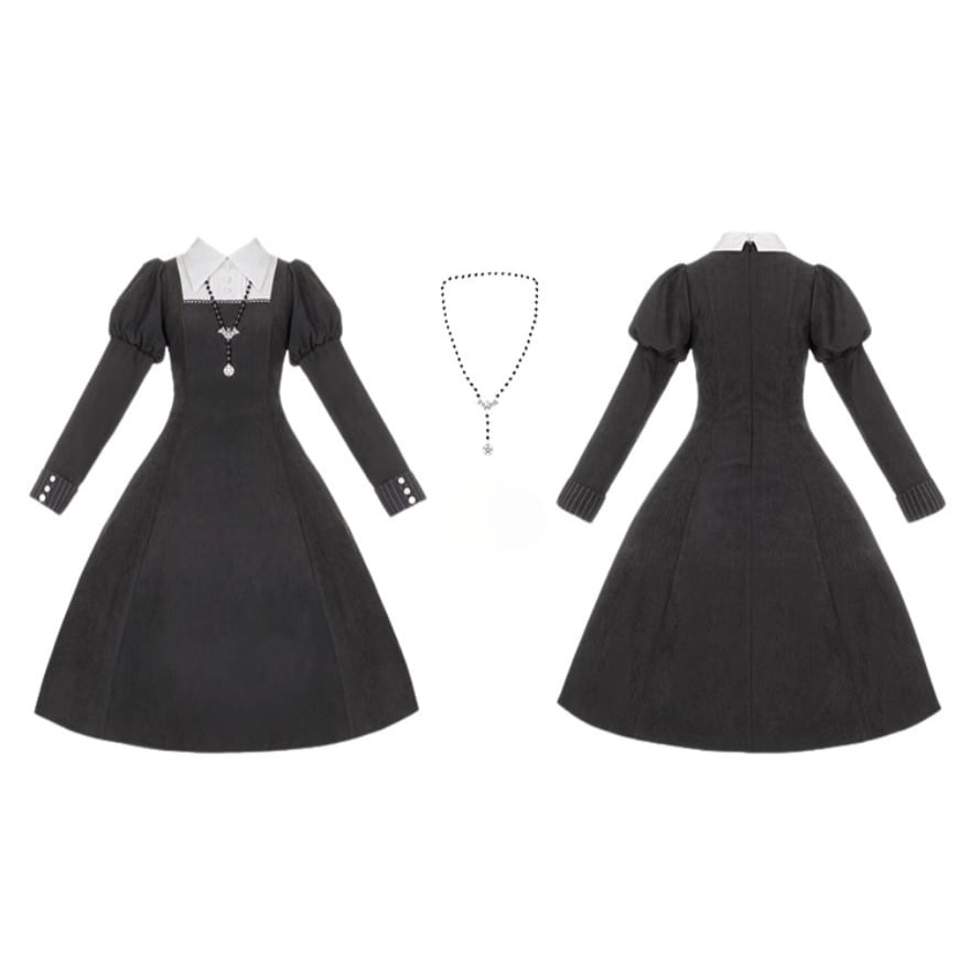 ゴスロリ ワンピース 修道女 シスター ネックチェーン付属 クラシカル