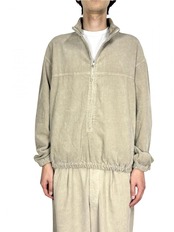 【concause】hi neck corduroy shirt