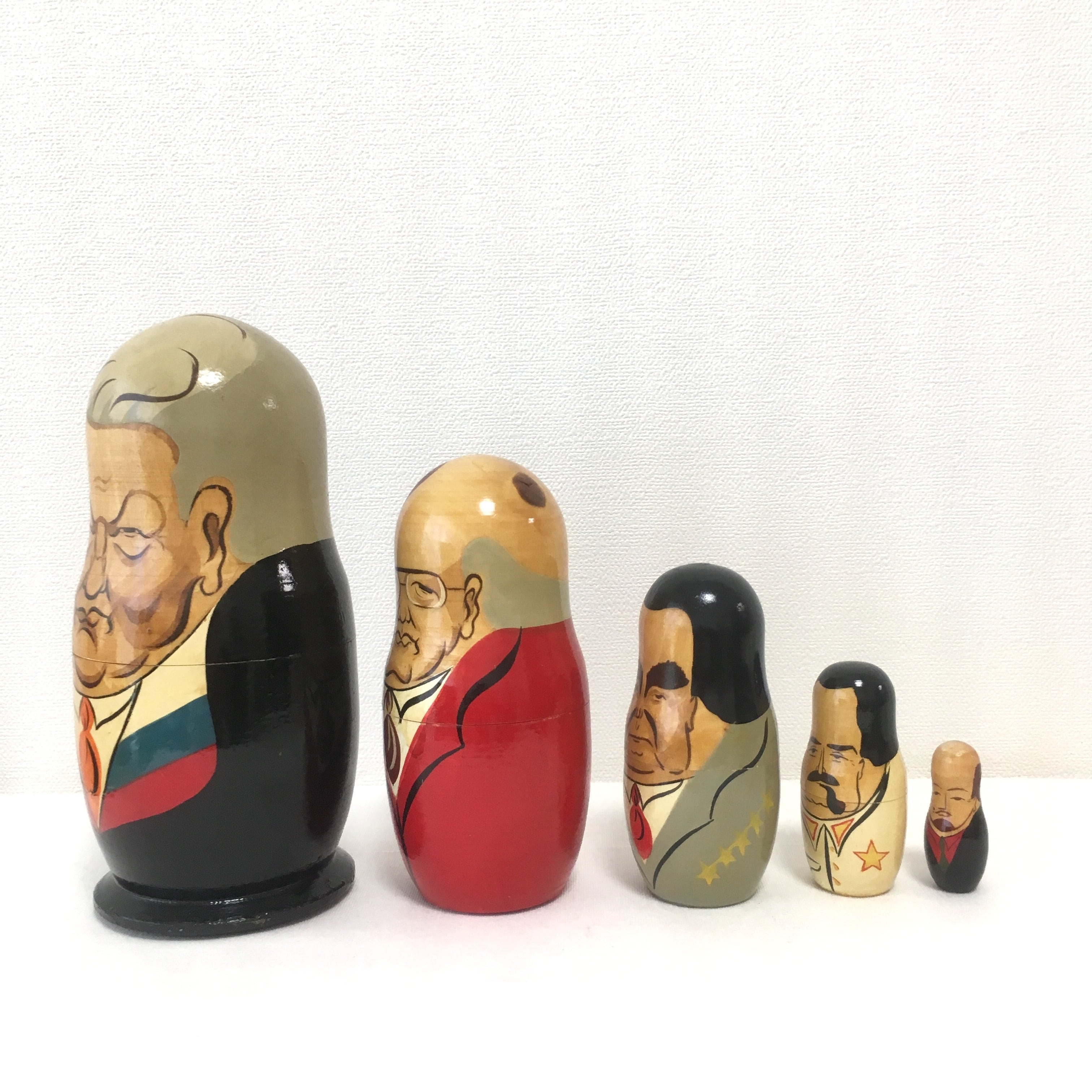 ビンテージ 歴代指導者 リーダー マトリョーシカ 18.5cm 5ピース