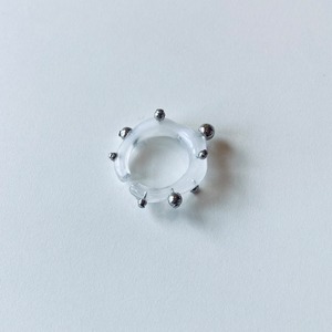 tsubu tsubu earcuff＆ring marble white
