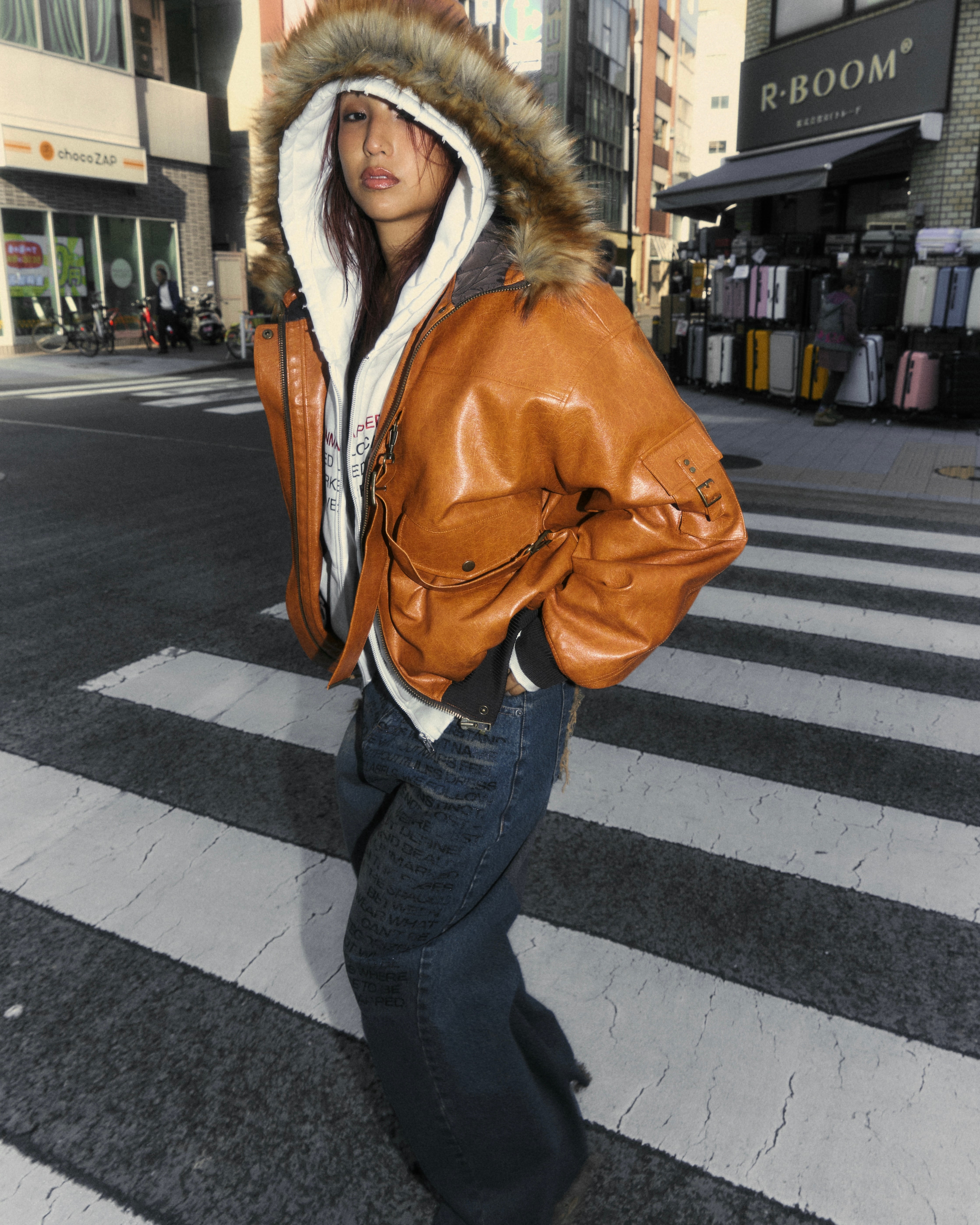 Frostage leather jacket / org | UNMAPPED