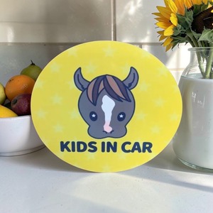 お馬かわいいカーマグネット KIDS IN CAR