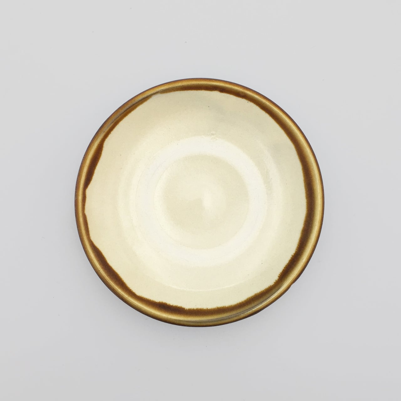 小鹿田焼 小袋窯【コーヒーカップ＆ソーサーセット】黒白掛分け 陶器