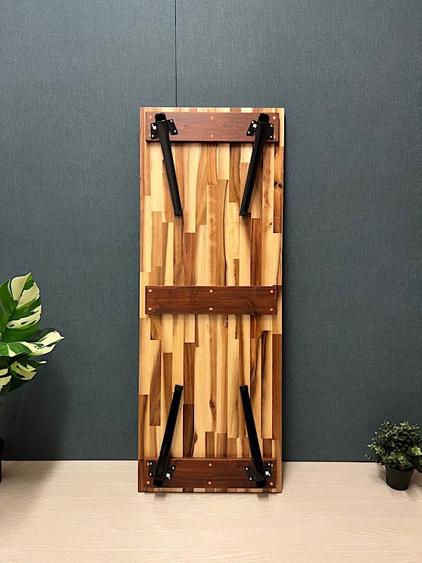 送料無料】 ローテーブル 長方形 120cm 45cm アカシア 折りたたみ脚